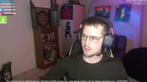 Snapshot of bigjohnny550 chatting on 02.28.25 Johnny D Good online show from 02.28.25