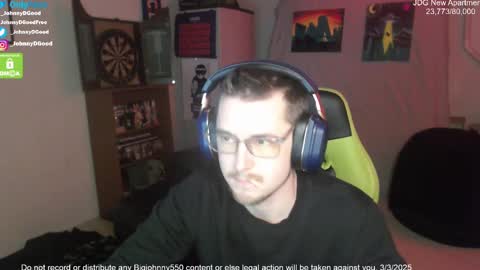 Snapshot of bigjohnny550 chatting on 03.03.25 Johnny D Good online show from 03.03.25