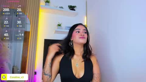 Coraline connected from 10 pm to 6 am Colombia time online show from 05.09.26
