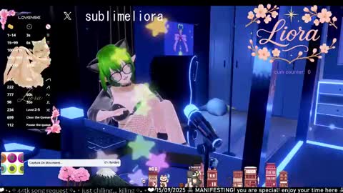Snapshot of liorasublime chatting on 09.15.25 im Liora uwu online show from 09.15.25