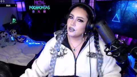 Snapshot of metalpocahotass chatting on 12.22.24 MetalPocahotass online show from 12.22.24