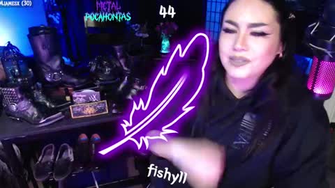 Snapshot of metalpocahotass chatting on 03.01.25 MetalPocahotass online show from 03.01.25