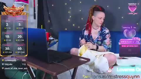 Snapshot of mistressquynnxo chatting on 07.09.26 Mistress Quynn online show from 07.09.26