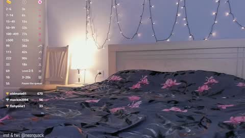 Snapshot of neonquack chatting on 12.15.24 Riley online show from 12.15.24