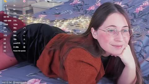 Snapshot of neonquack chatting on 12.25.24 Riley online show from 12.25.24