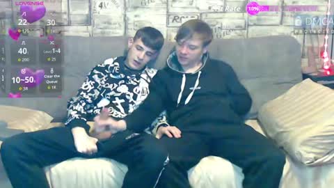 Max tall dark-haired guy with tattoos and Phil blond-haired online show from 05.17.26