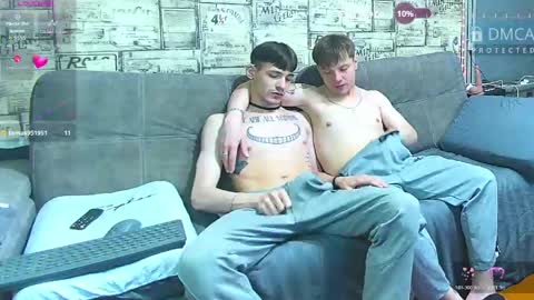 Max tall dark-haired guy with tattoos and Phil blond-haired online show from 06.03.26