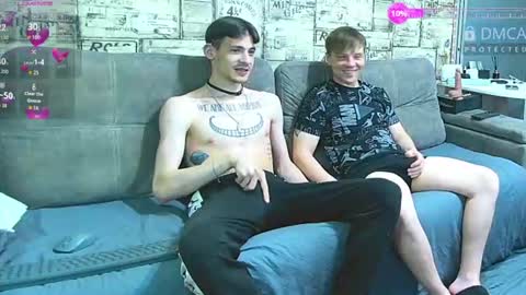 Max tall dark-haired guy with tattoos and Phil blond-haired online show from 06.18.26
