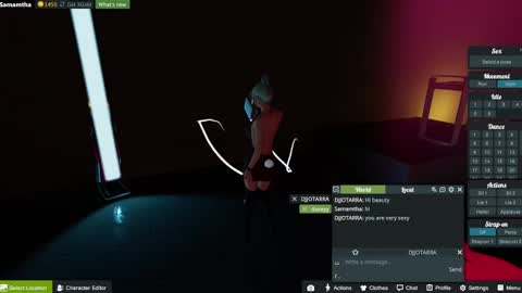Snapshot of samanthaguadas chatting on 03.07.25 Samantha online show from 03.07.25