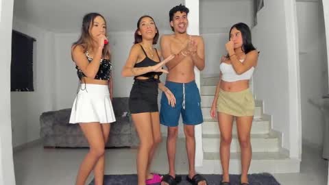 Snapshot of sexygirls_oncb chatting on 03.08.25 black hair GIORGIA -- redhair RILEY -brown hair APRIL online show from 03.08.25