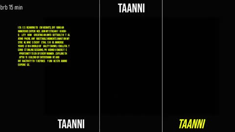 TAANNI online show from 04.16.26
