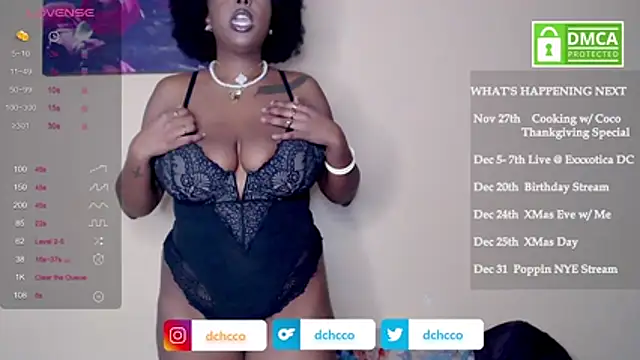 Snapshot of dchcco chatting on 11.11.25 dchcco online show from 11.11.25