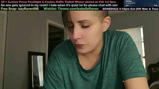 Snapshot of IsabelleRaven chatting on 02.23.26 IsabelleRaven online show from 02.23.26