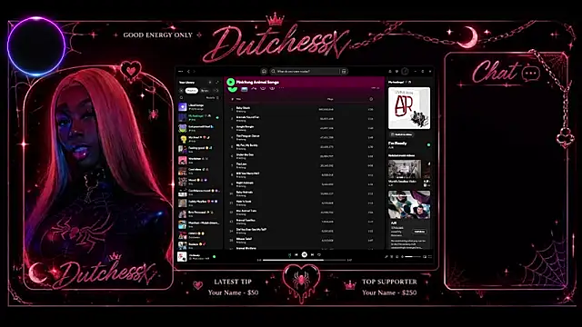 GoddessxDutchessx online show from 04.29.26