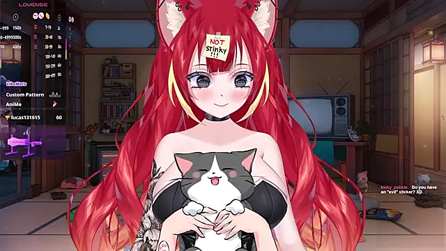 Snapshot of LewdKira_VT chatting on 03.08.25 LewdKira VT online show from 03.08.25