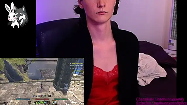 Snapshot of BadBunnyXWolfyLive chatting on 11.12.25 BadBunnyXWolfyLive online show from 11.12.25