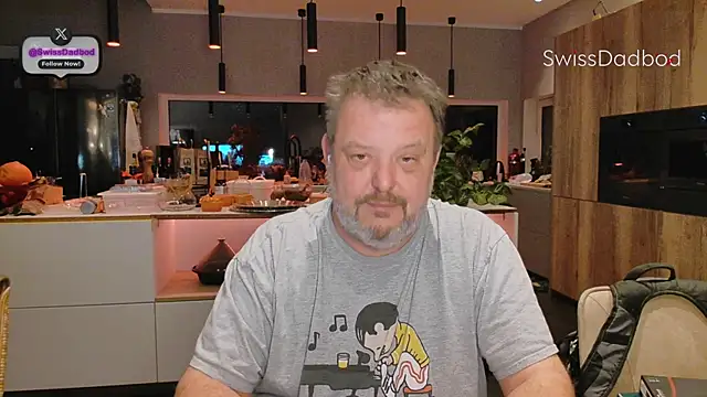 Snapshot of SwissDadbod chatting on 12.13.25 SwissDadbod online show from 12.13.25