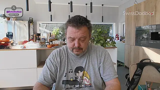 Snapshot of SwissDadbod chatting on 12.14.25 SwissDadbod online show from 12.14.25