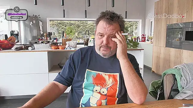 Snapshot of SwissDadbod chatting on 12.20.25 SwissDadbod online show from 12.20.25