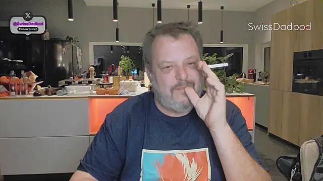 Snapshot of SwissDadbod chatting on 12.22.25 SwissDadbod online show from 12.22.25