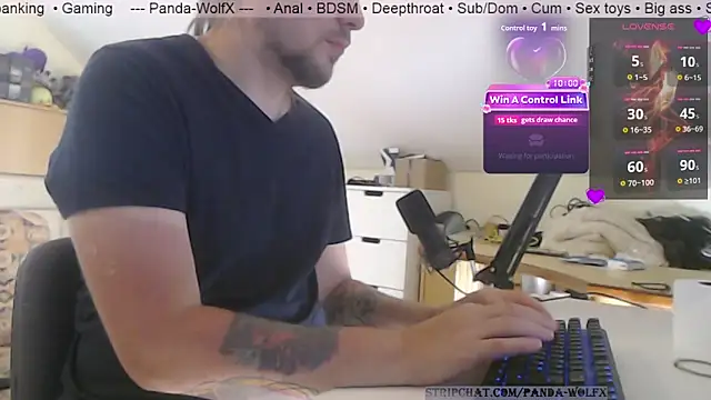 Snapshot of Panda-WolfX chatting on 07.23.26 Panda-WolfX online show from 07.23.26