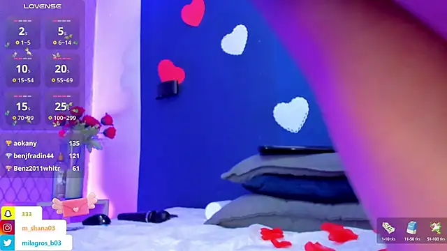 Snapshot of Shana_03 chatting on 02.15.25 Shana 03 online show from 02.15.25