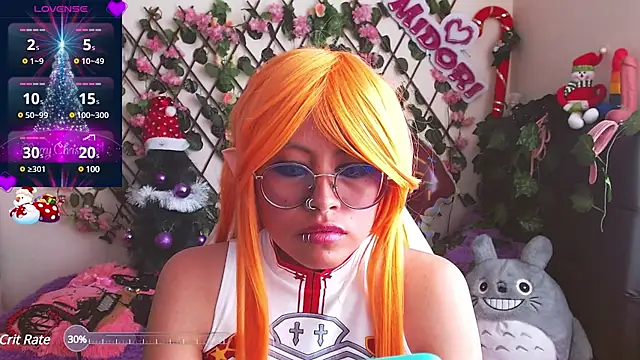 Snapshot of MidoriQuiinn chatting on 12.13.24 MidoriQuiinn online show from 12.13.24