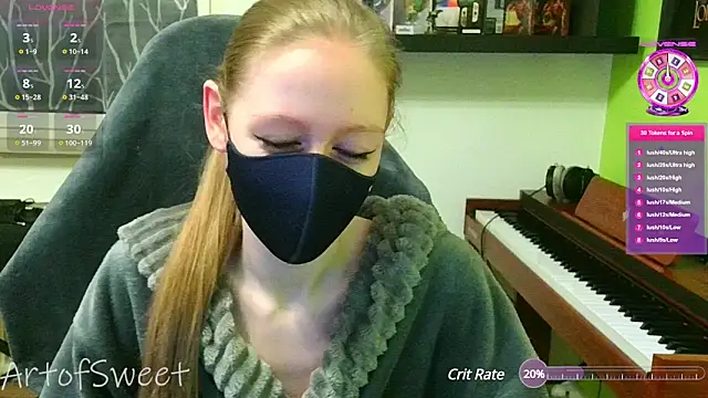 Snapshot of ArtofSweet chatting on 01.05.25 ArtofSweet online show from 01.05.25