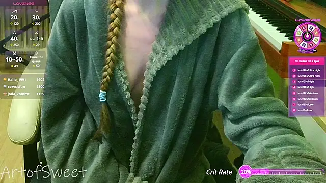 Snapshot of ArtofSweet chatting on 01.18.25 ArtofSweet online show from 01.18.25