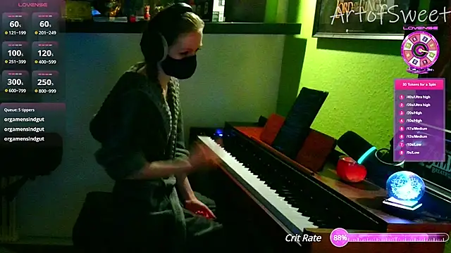 Snapshot of ArtofSweet chatting on 03.18.25 ArtofSweet online show from 03.18.25